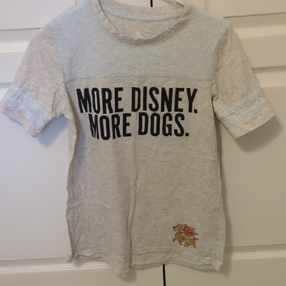 Disney Women's Tee - Light Gray with Black Text